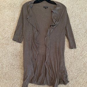 Express Brown Cotton Cardigan